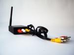 A set of wireless transmitter and receiver for audio-video signals 1 W