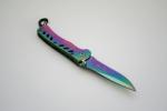 N06 - Stainless Steel Charming Manual-Release Folding Knife with Carabiner Clip