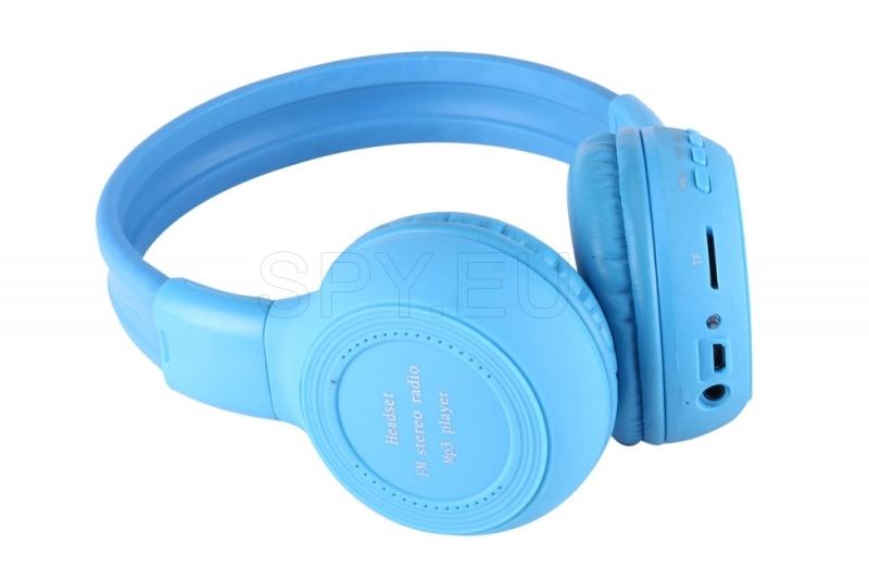 Headphones with MP3 player, radio and LCD display